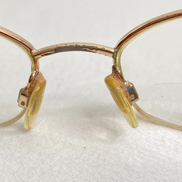 Jessica McClintock JMC 188 Eyeglasses Frame Gold Tone Wire Half Rim Monogram - Picture 8 of 10